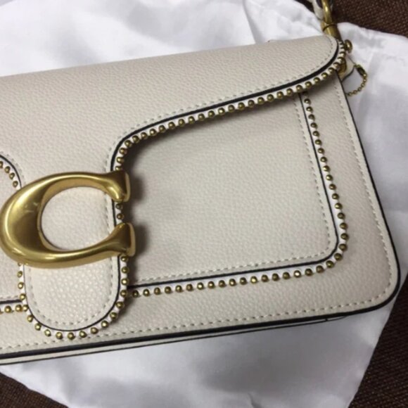 COACH Polished Pebble Tabby Chain Clutch Bag - Picture 5 of 13